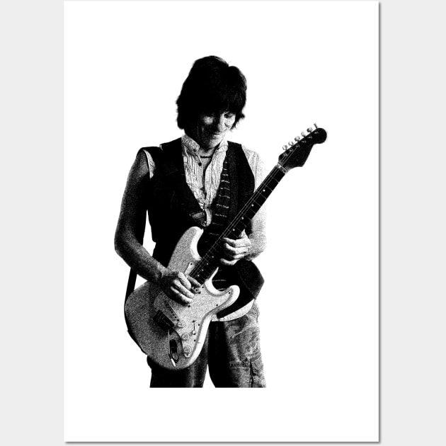 Jeff Beck /\ Old School Aesthethic Retro Wall Art by idontwannawait